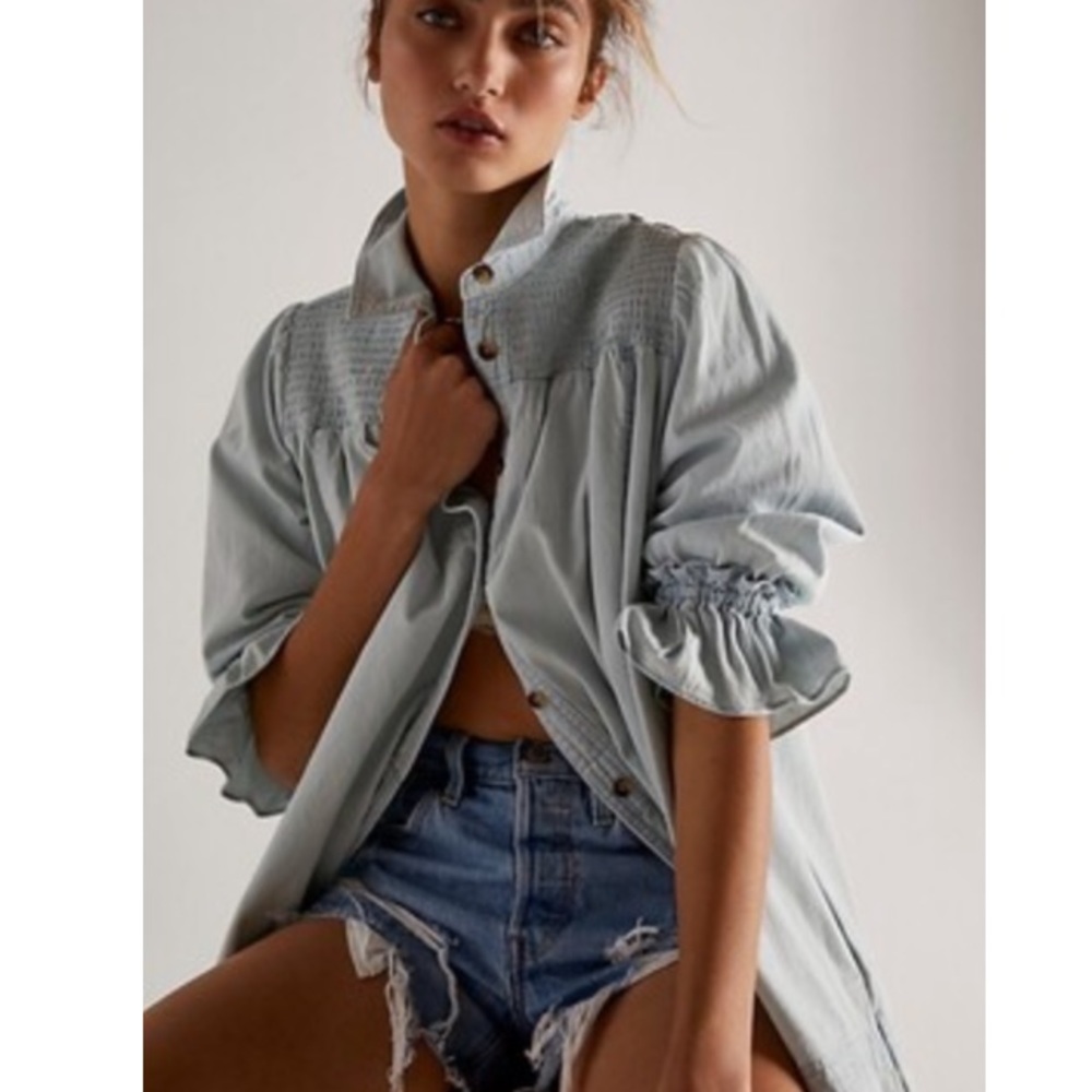 Free People Vanessa Denim Tunic